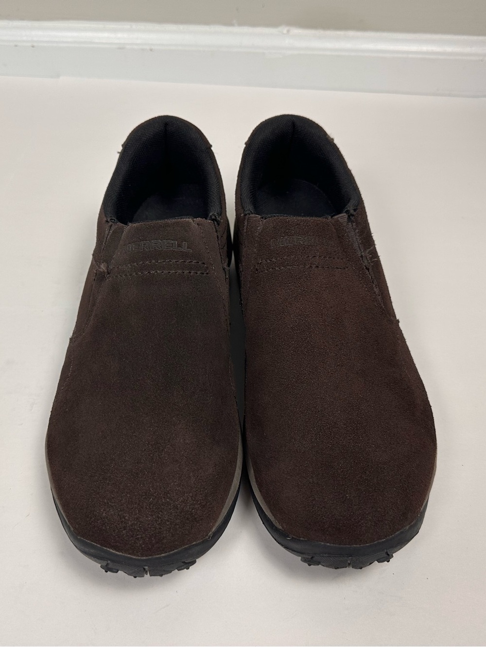 Merrell Jungle Moc Espresso Brown Suede Slip On Shoes Men’s 11
